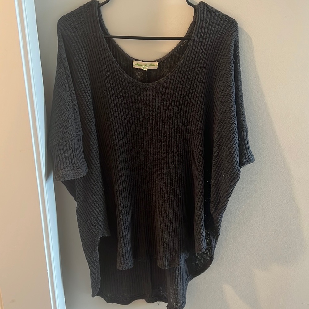 Urban Outfitters: Dark Grey Quarter Sleeve Sweater
